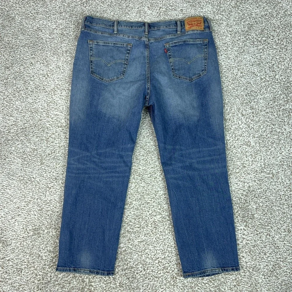 Levis 547 Jeans Mens 42x30 Blue Relaxed Bootcut Stretch Denim Workwear Casual